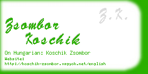 zsombor koschik business card